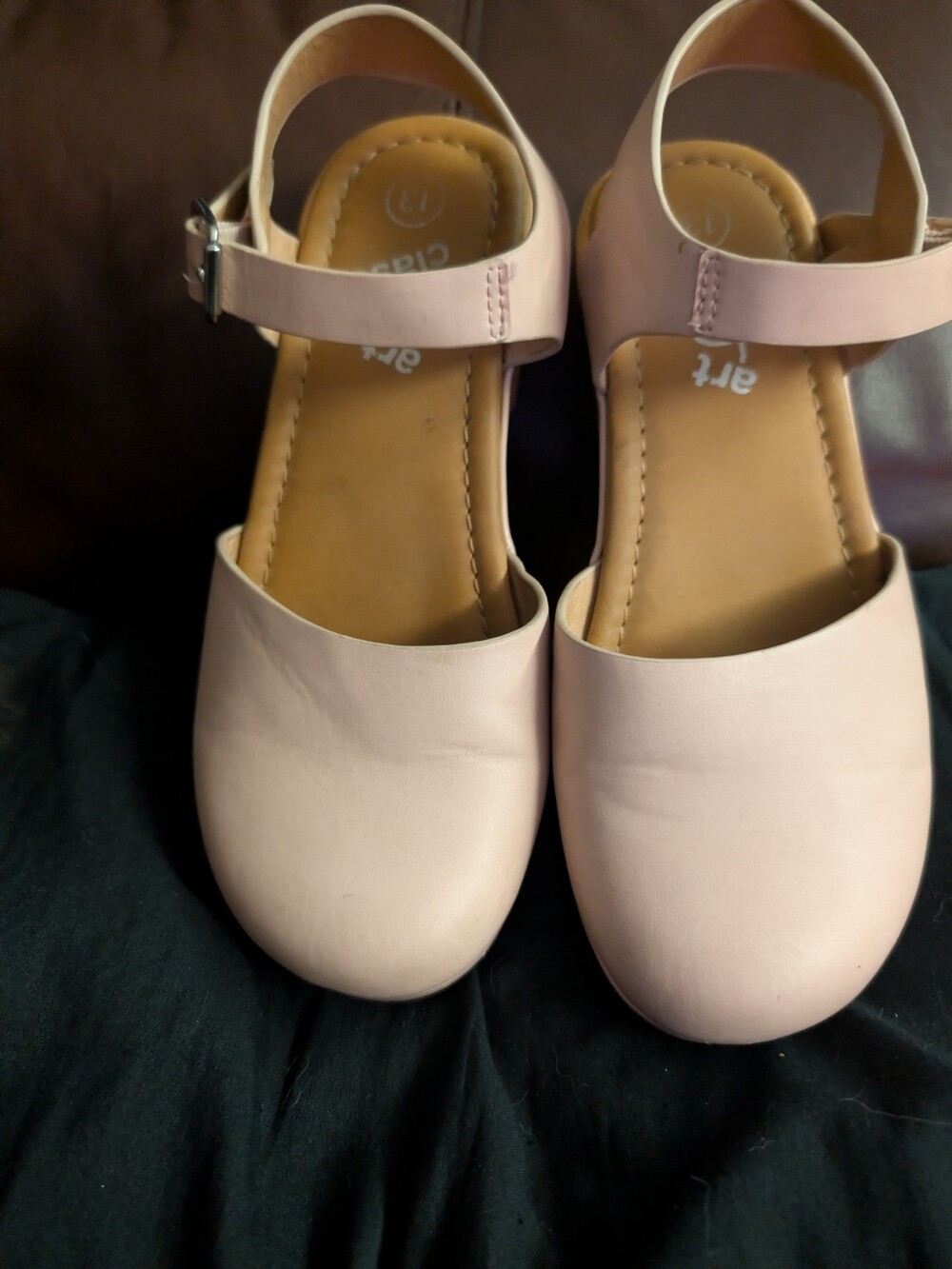 Girls' Light Pink Mary Jane Sandals with Adjustable Strap